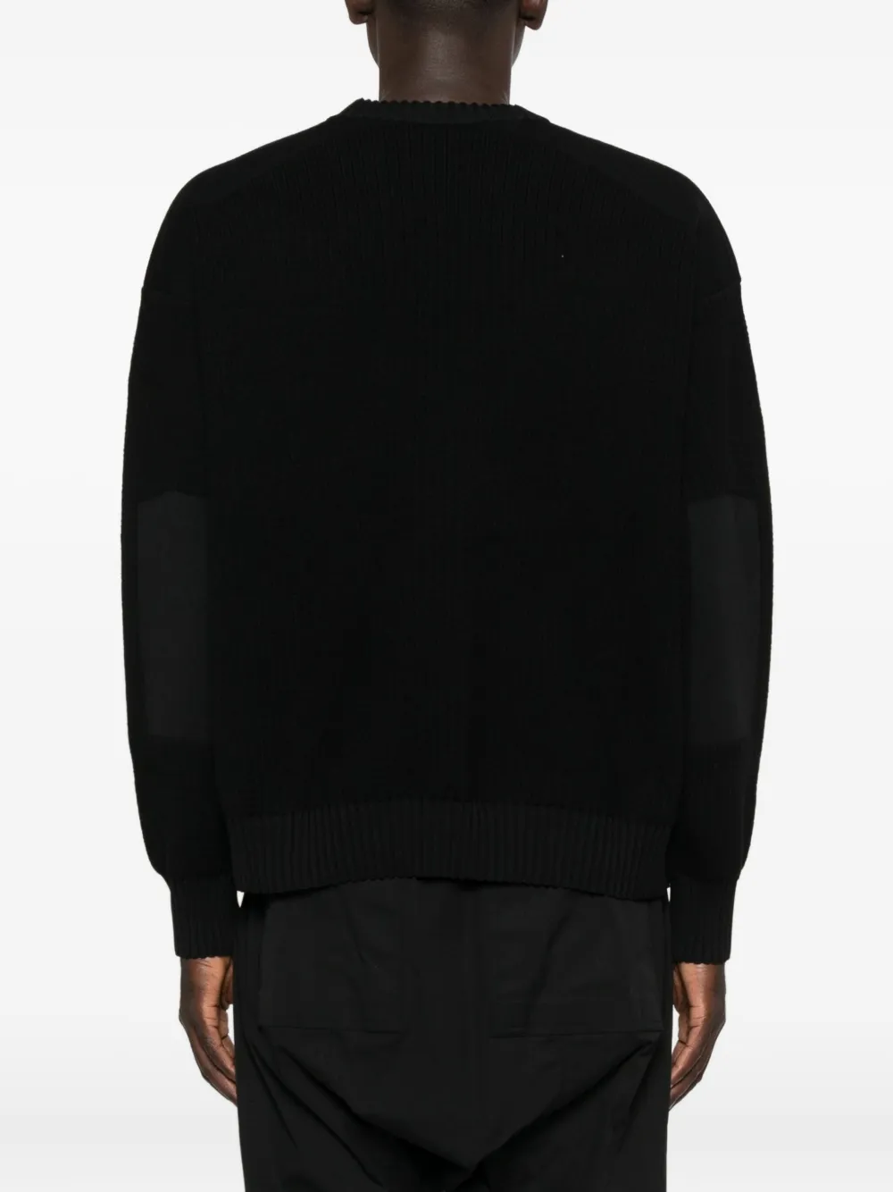 Y-3 Geribbelde sweater met ronde hals Zwart