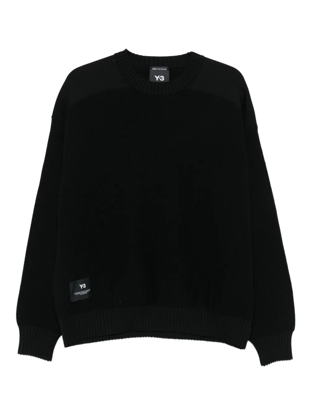 Y-3 ribbed crew-neck sweater | Black | Image 1