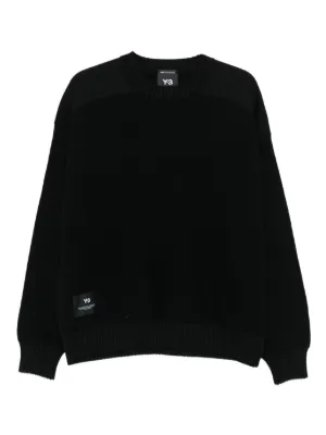 トップス Y-3 W CLASSIC SHEER KNIT CREW SWEATER Sweater Y-3 Classic Sheer Knit Crew Sweater H61921 | FLEXDOG
