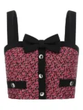 Alessandra Rich sequin-embellished tweed top - Pink