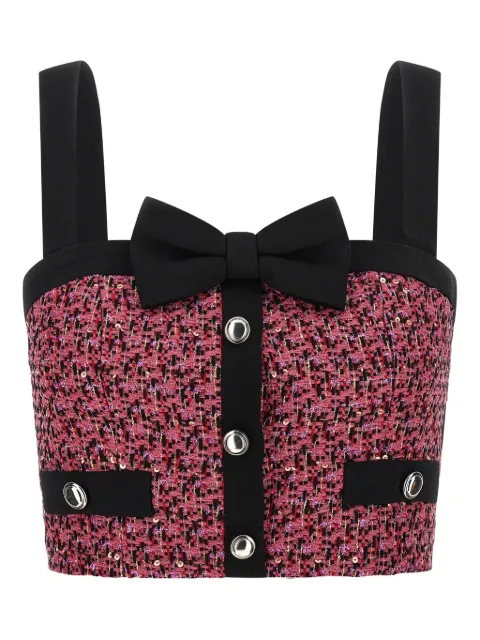 Alessandra Rich Top mit Pailletten