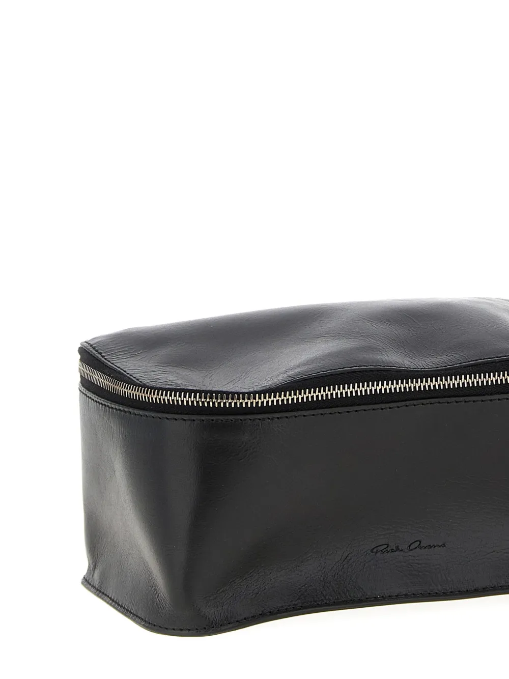 Rick Owens Toilettas met gegraveerde rits Zwart