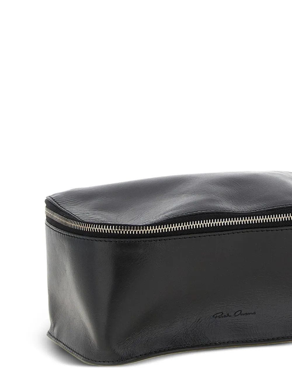 Rick Owens レザーケース Rick Owens Engraved Zip Wash Bag | Black | FARFETCH