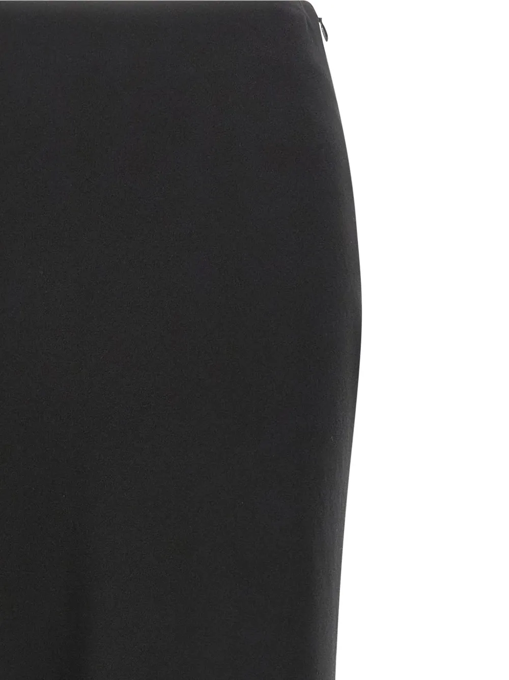 Alessandra Rich Fluid Black Silk Crepe Maxi Skirt With Lined Elegance In Black