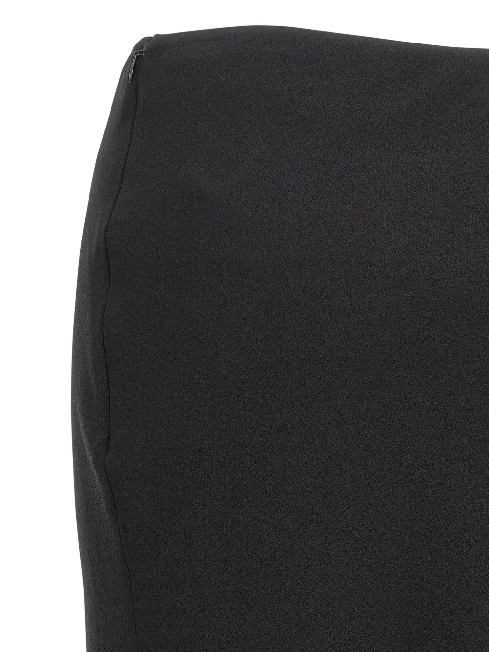 Alessandra Rich Fluid Black Silk Crepe Maxi Skirt With Lined Elegance In Black