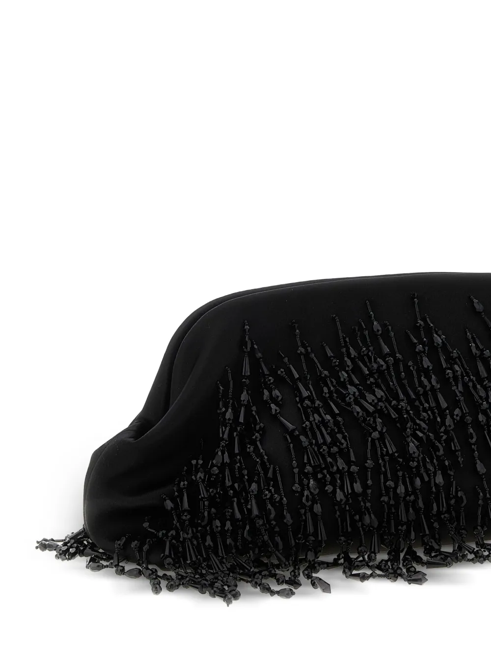 Alberta Ferretti Clutch met kralen franje Zwart