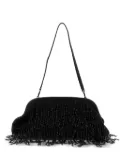 Alberta Ferretti beaded-fringe clutch - Black