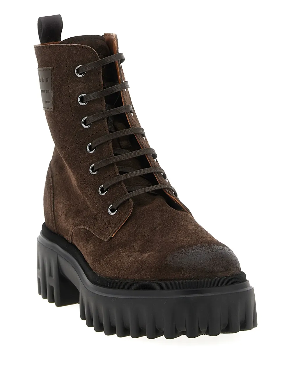 Hogan H700 Lace-up Chunky-sole Boots In Brown