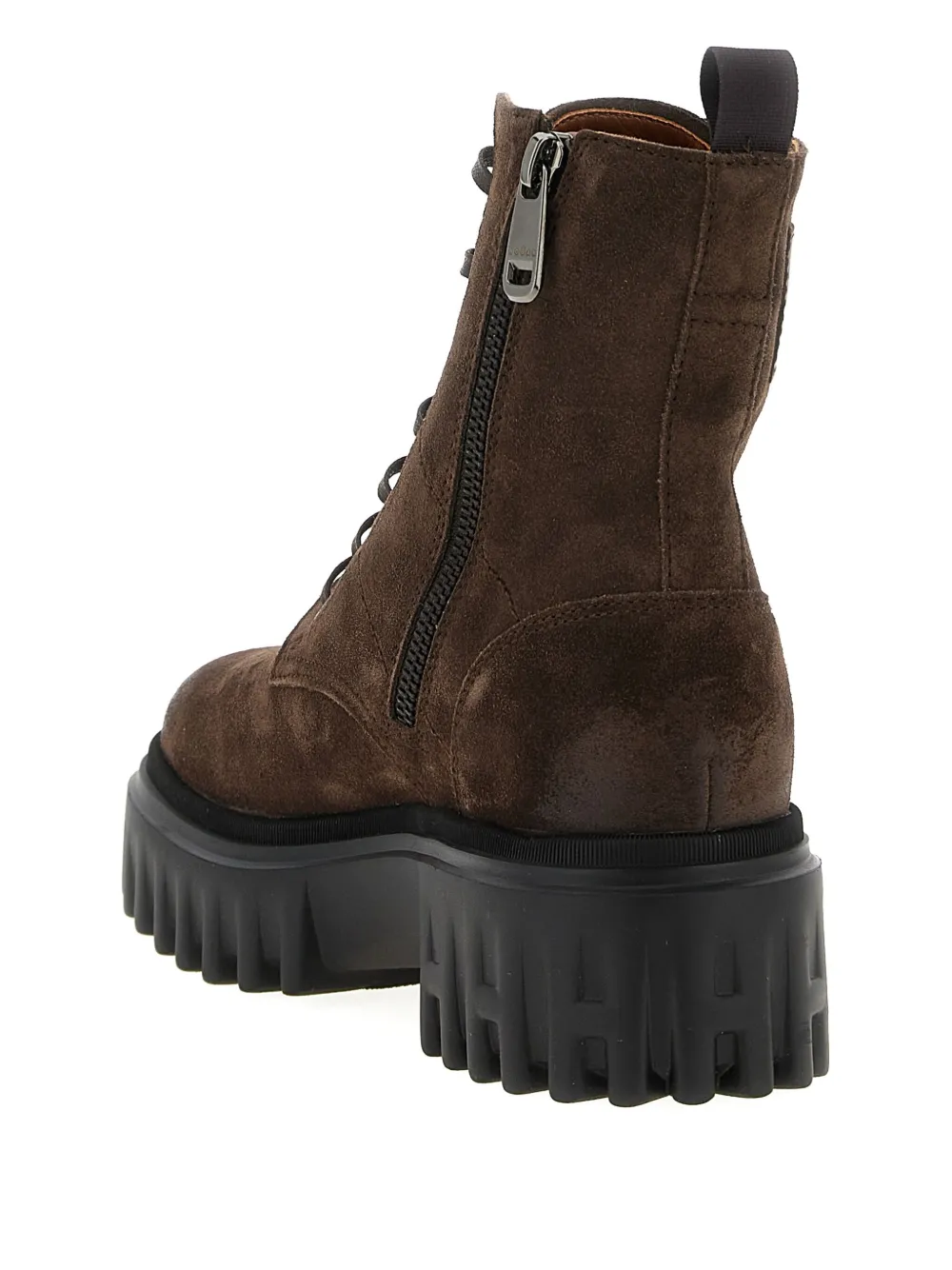 Hogan H700 Lace-up Chunky-sole Boots In Brown