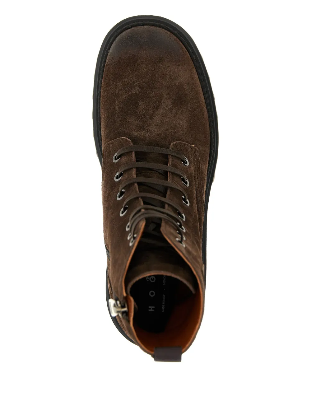 Hogan H700 Lace-up Chunky-sole Boots In Brown