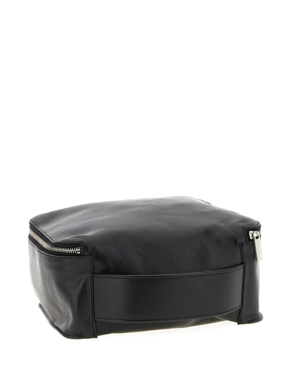 Rick Owens Leren toilettas met rits Zwart