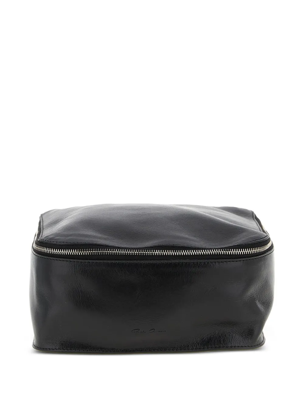Rick Owens Leren toilettas met rits Zwart