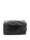 Rick Owens hammered-leather zip wash bag - Black
