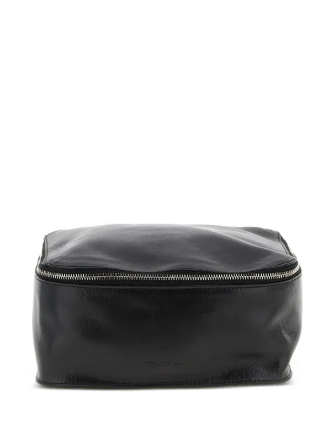 Rick Owens hammered-leather zip wash bag