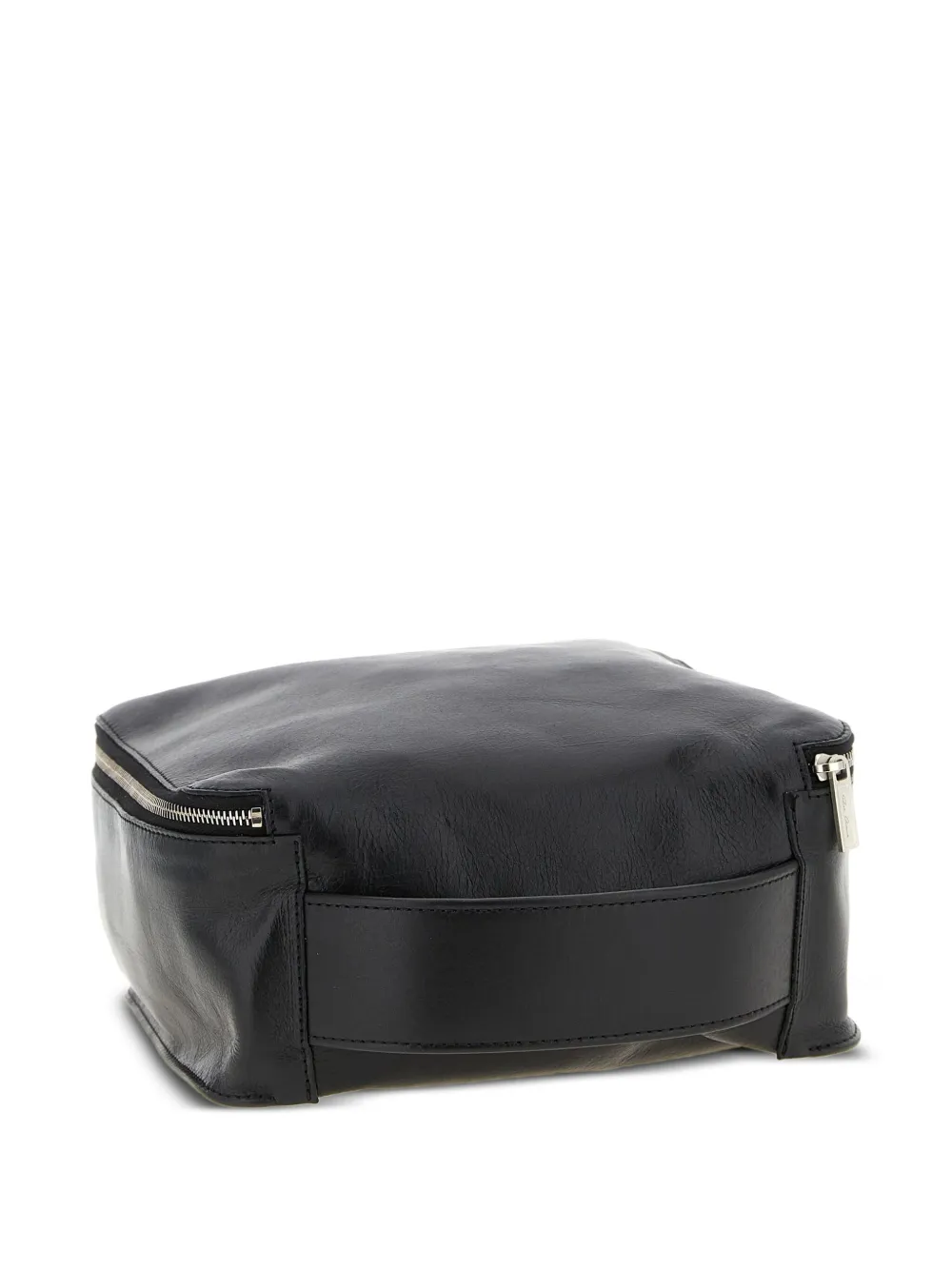 Rick Owens Leren toilettas met rits - Zwart