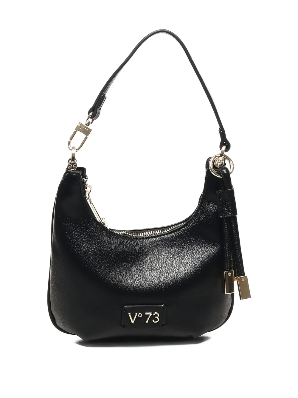 V73 Chain-embellished Crescent Shoulder Bag In Black