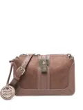 V°73 padlock double-zip shoulder bag - Brown