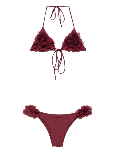 La Reveche Shayna flower-embellished bikini
