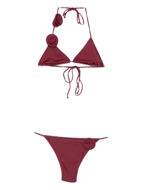 La Reveche Ashar rose-embellished triangle bikini