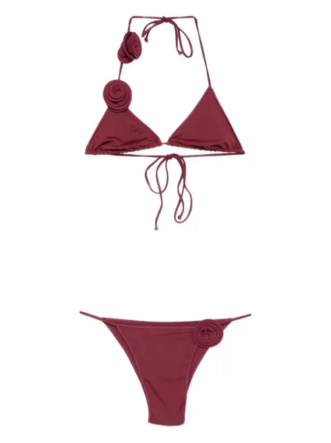 La Reveche Ashar rose-embellished triangle bikini