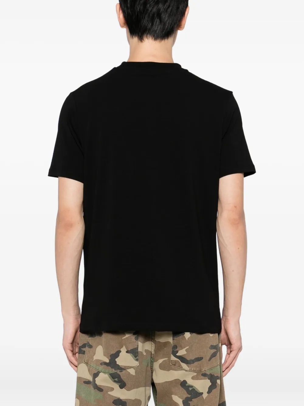Karl Lagerfeld Ikon-embossed T-shirt In Black