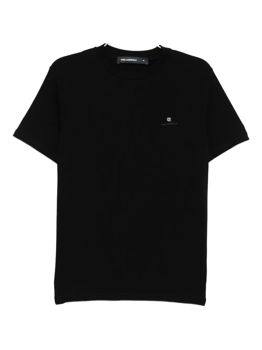 Karl Lagerfeld Ikon-embossed T-shirt In Black