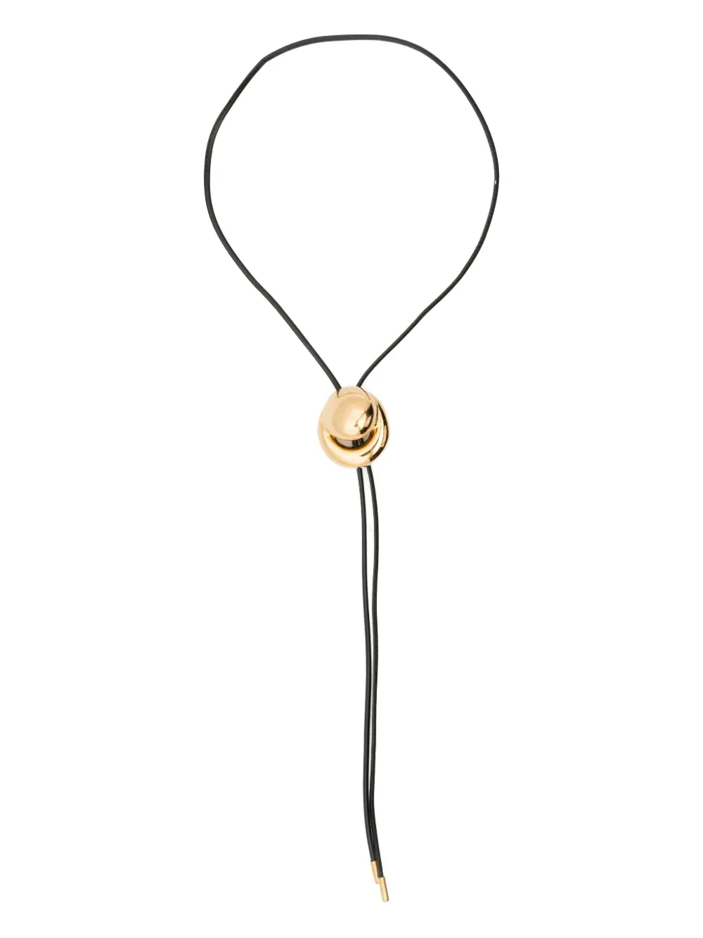 Panconesi Blow Up leather necklace | Gold | Image 1