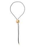 Panconesi Blow Up leather necklace - Gold
