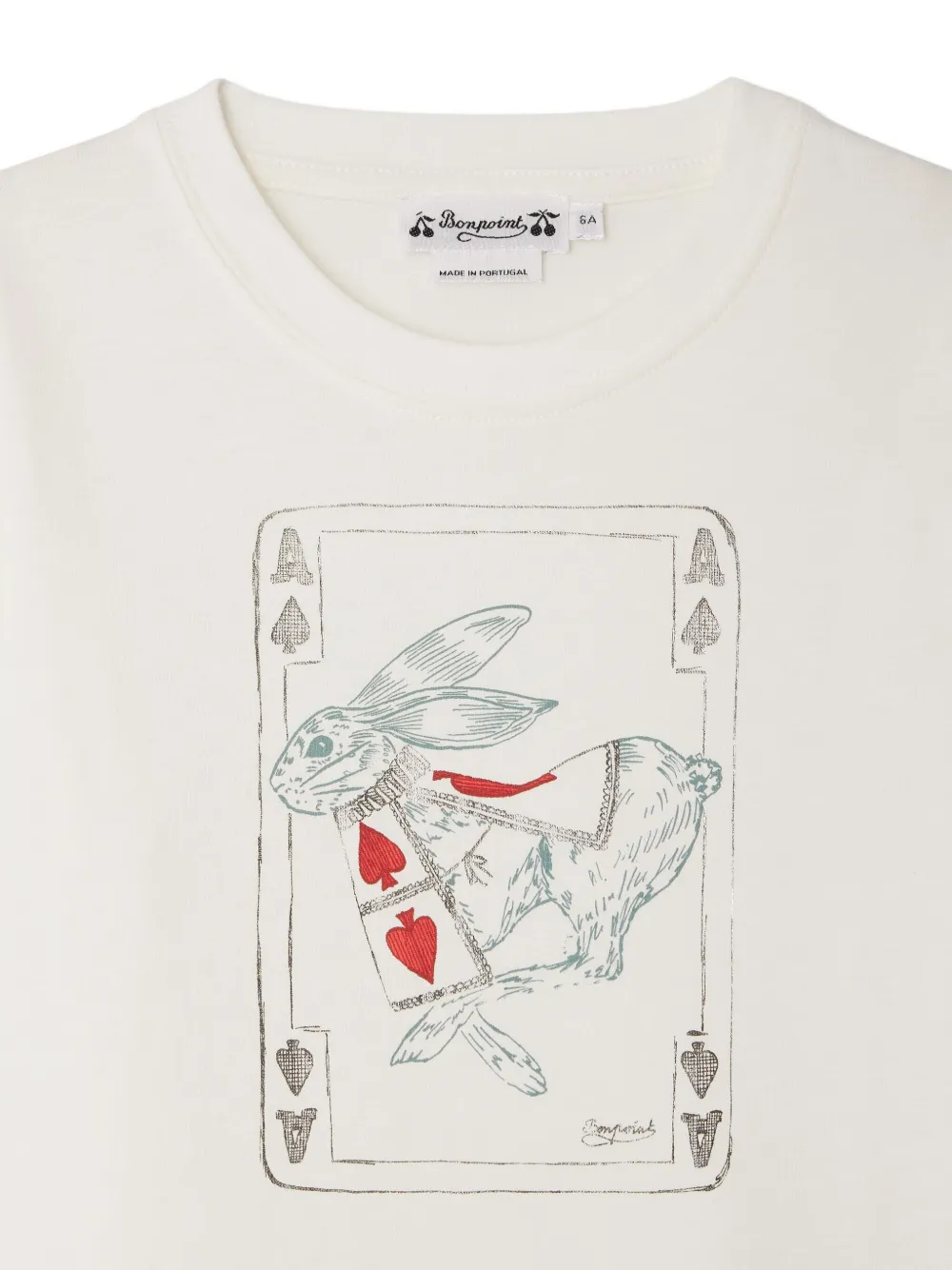  Bonpoint Tadda Rabbit-print Top - Neutrals 