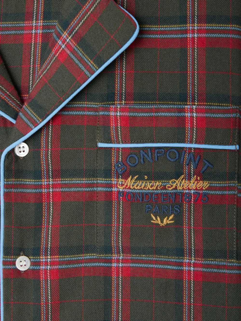 Bonpoint Dormeur geruite pyjama Groen