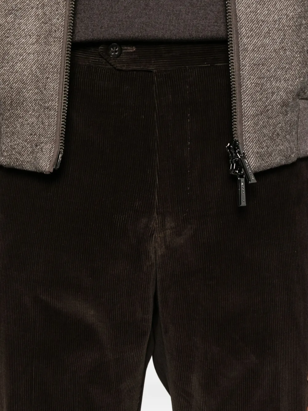 Corneliani Corduroy Trousers In Brown