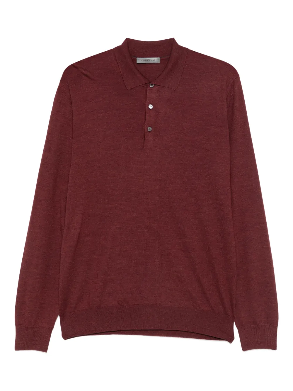 Corneliani long-sleeve polo shirt | Red | Image 1