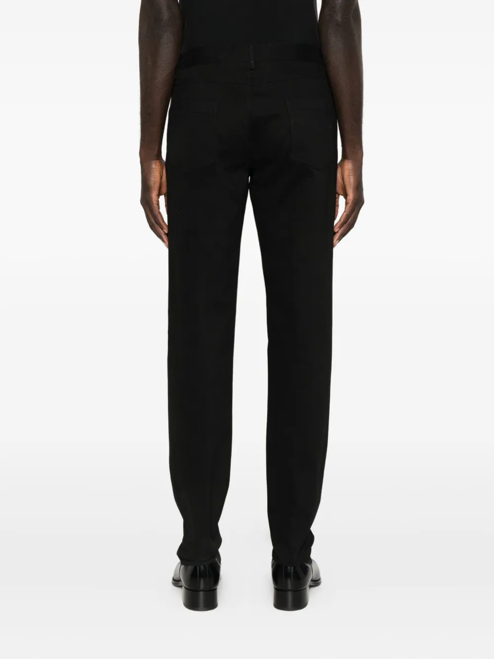 Corneliani Five-pocket Cotton Trousers In Black