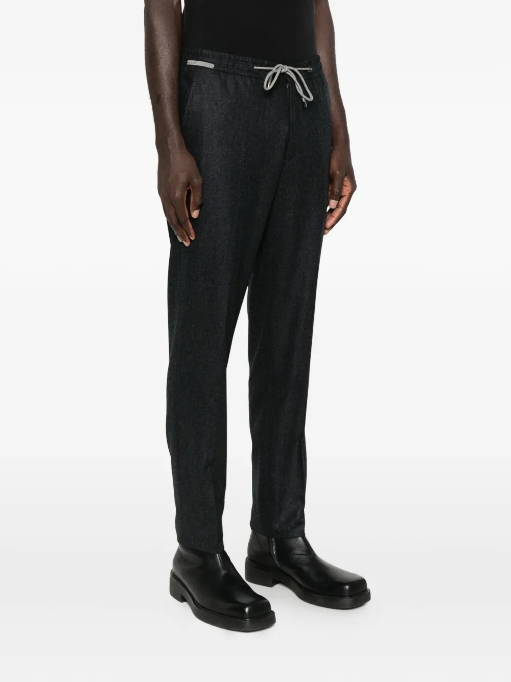 Corneliani Drawstring-waistband Trousers In Black