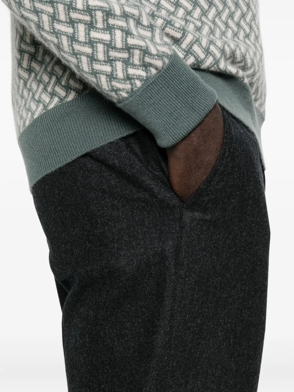 Corneliani Drawstring-waistband Trousers In Black