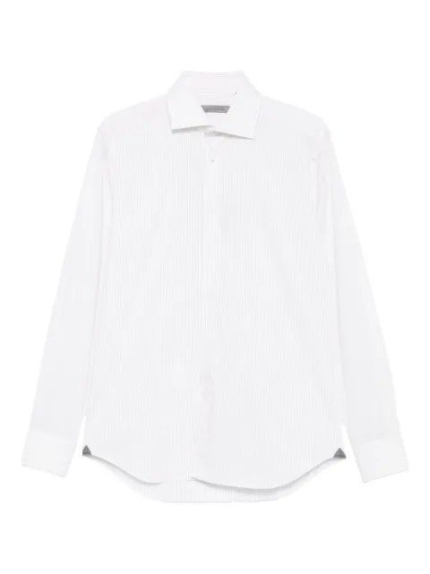 Corneliani camisa manga larga con estampado de rayas diplomáticas