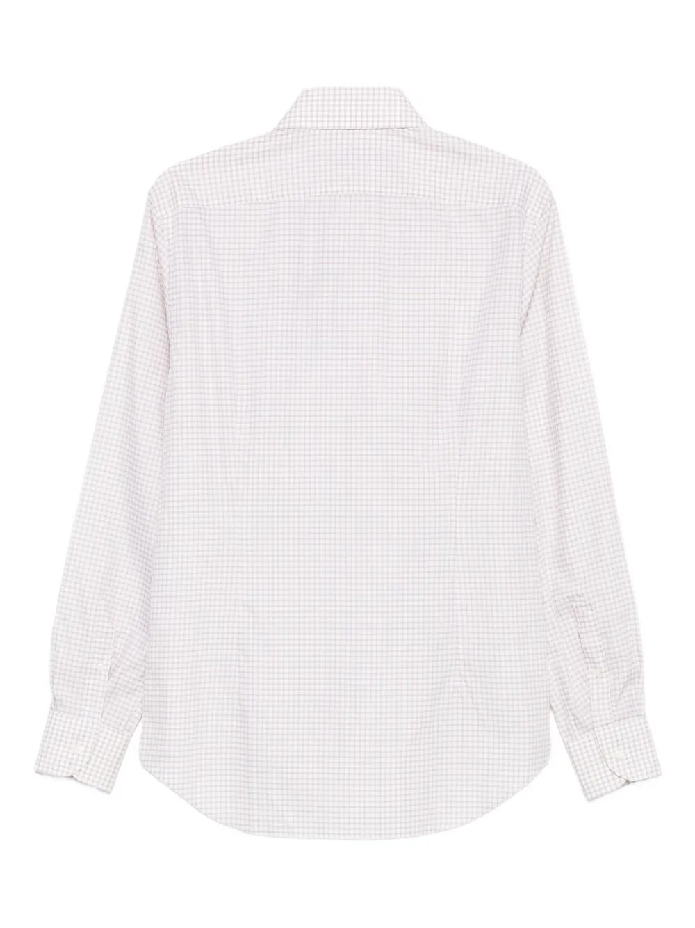 Corneliani check-print long-sleeved shirt - Wit