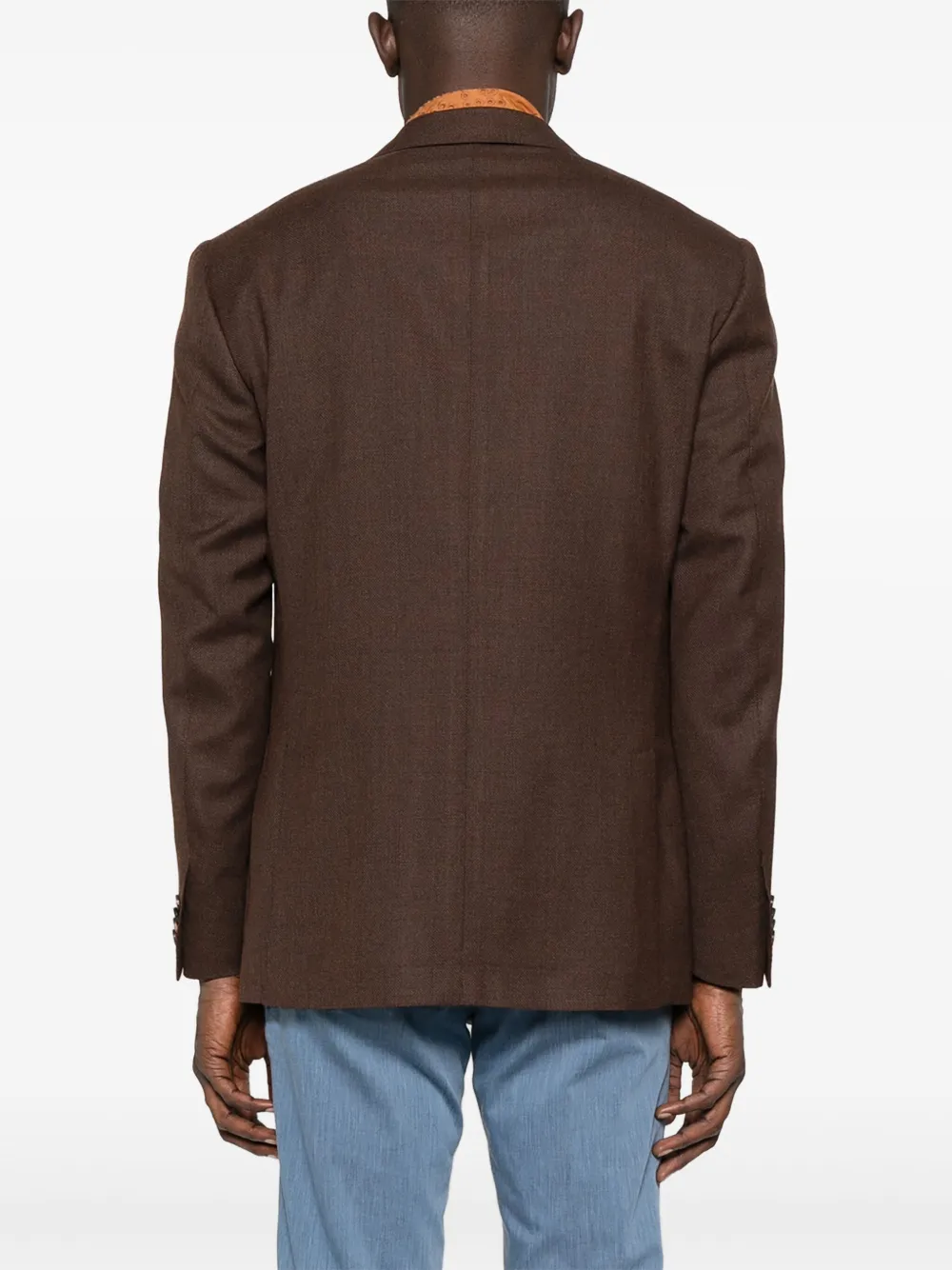 Corneliani Blazer met opgestikte zak en twee knopen Bruin