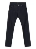 Corneliani logo-patch jeans - Blue