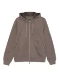 Corneliani panelled zip-up hoodie - Brown