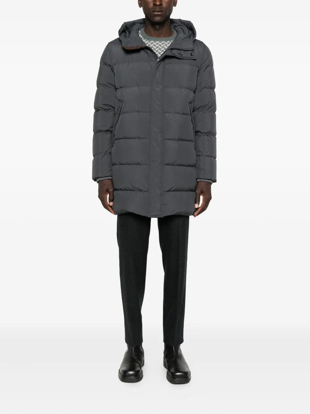 Corneliani hooded quilted coat | Down Coats | Image 2