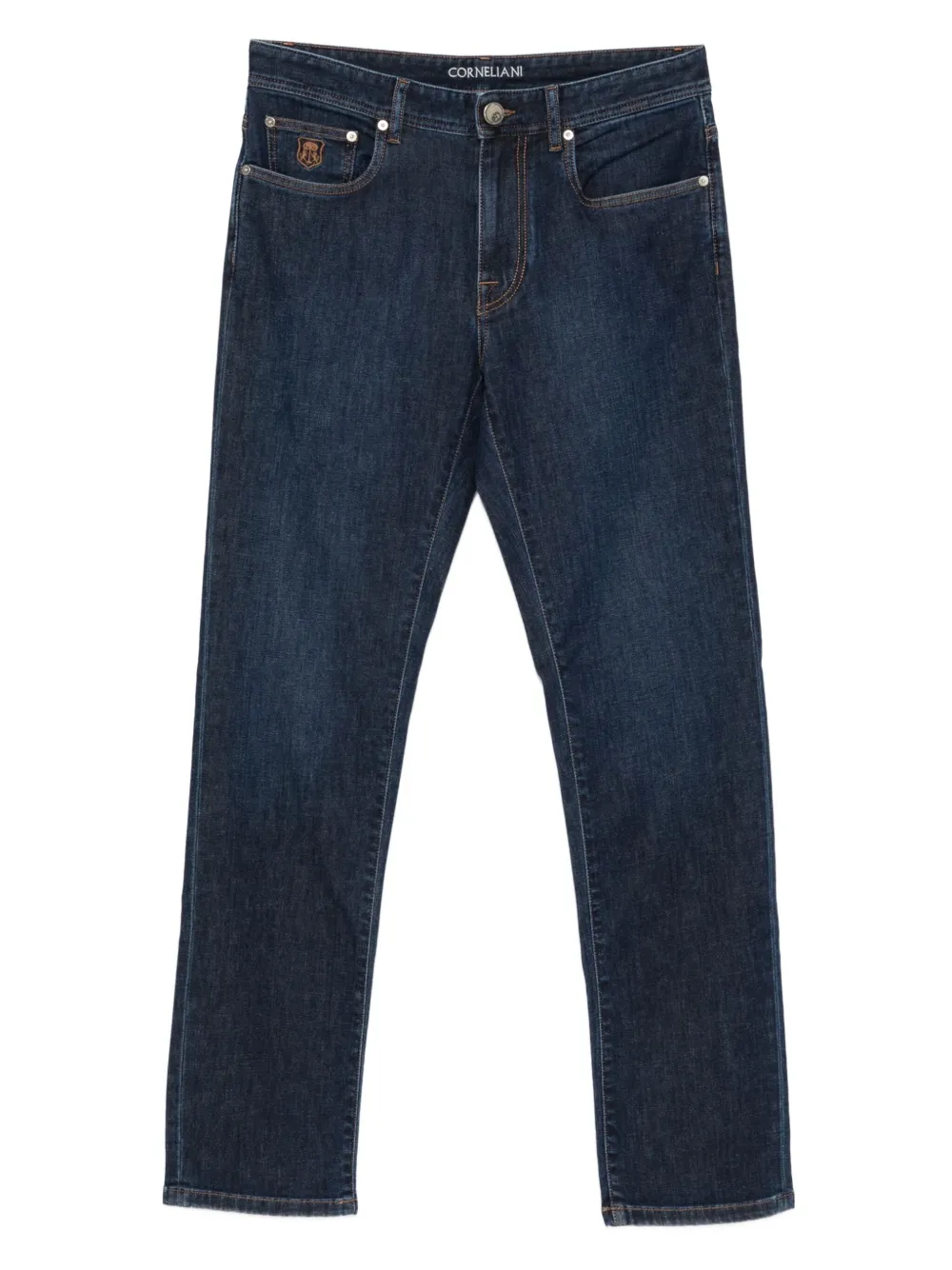 Corneliani logo-patch jeans | Blue | Image 1