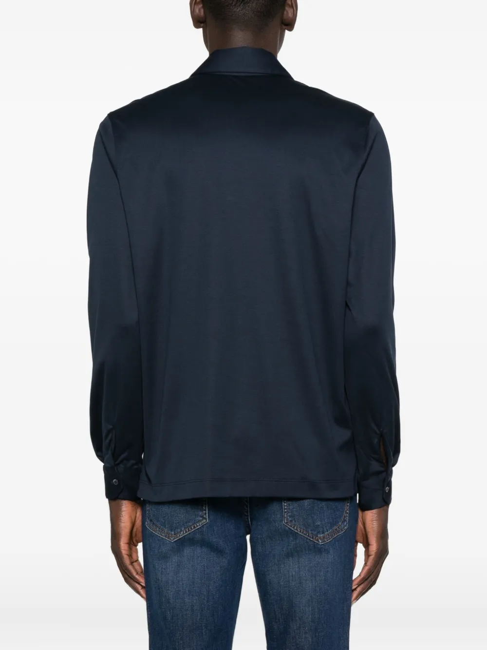 Corneliani Poloshirt met lange mouwen Zwart