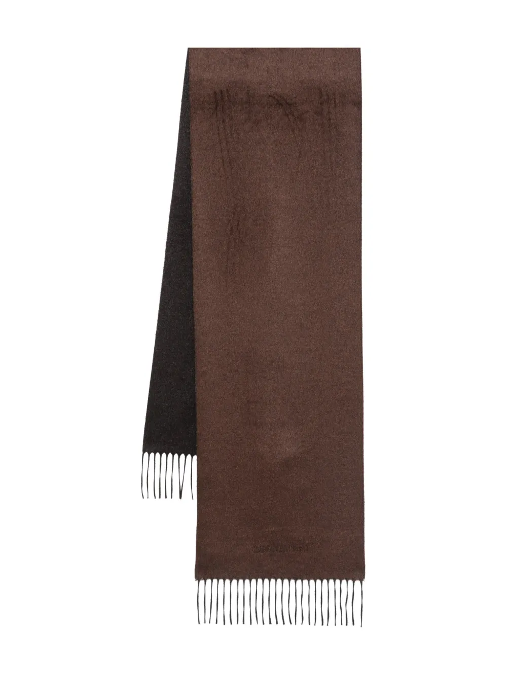 Corneliani Fringed Scarf In Brown