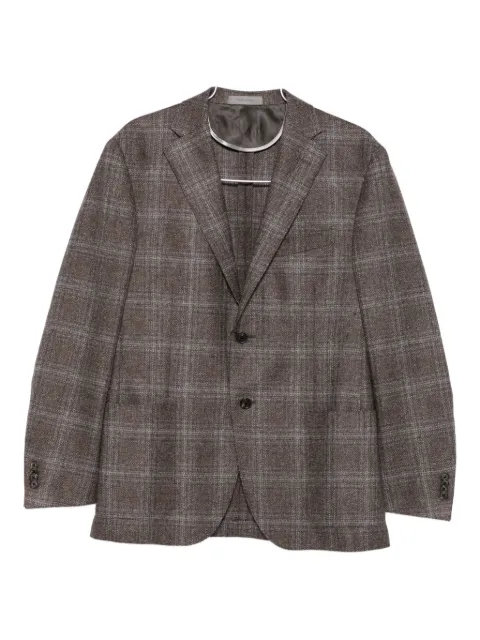 Corneliani checked two-button blazer
