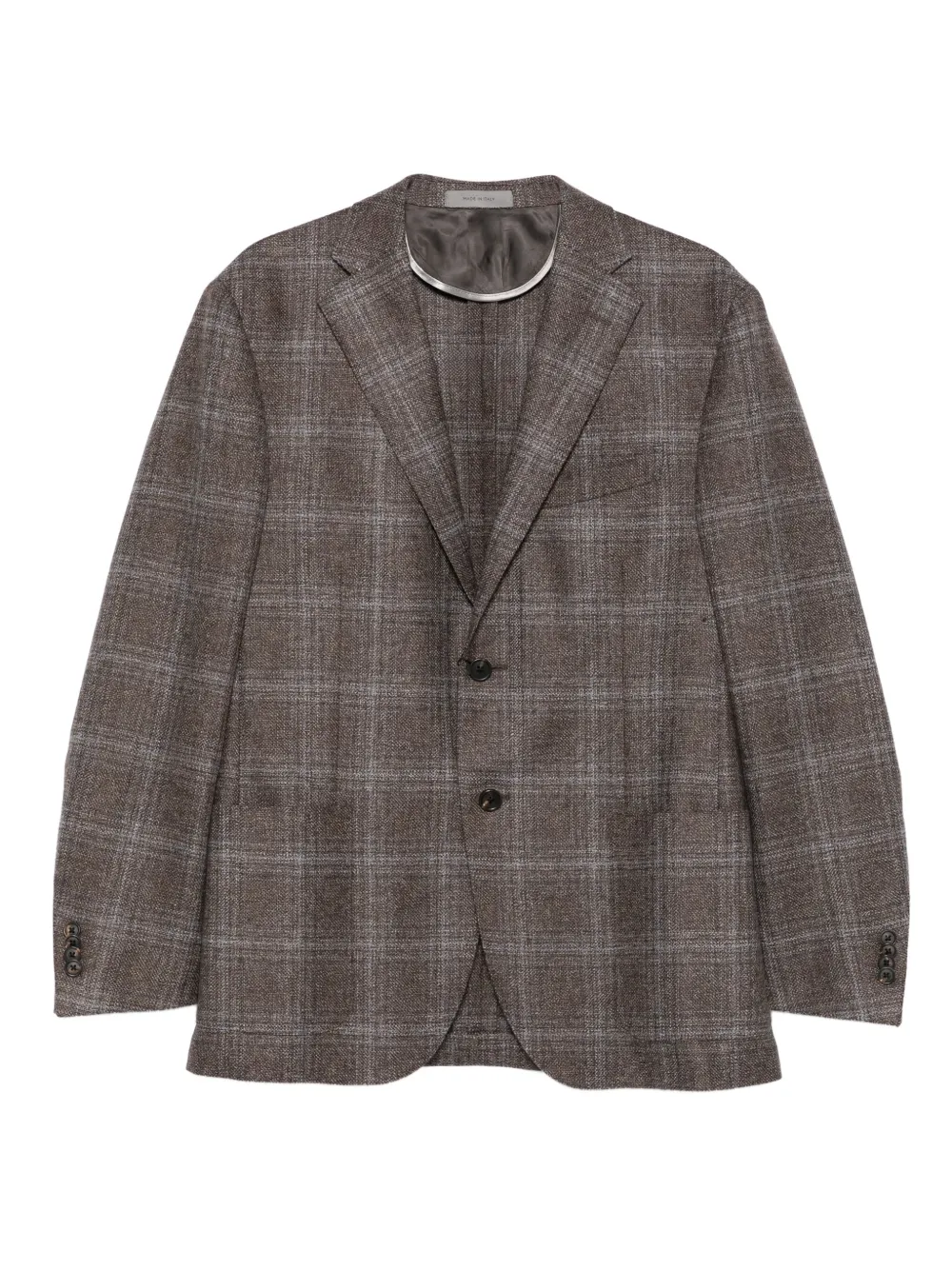 Corneliani checked two-button blazer | Brown | Image 1
