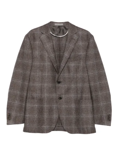 Corneliani checked two-button blazer