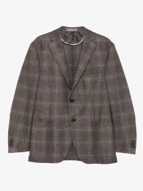 Corneliani checked two-button blazer
