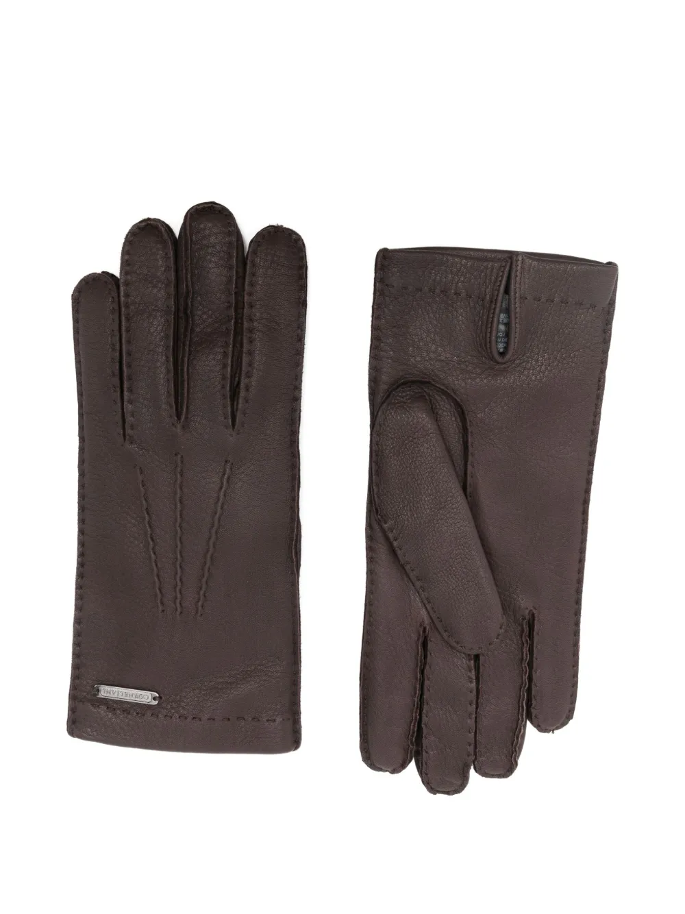 Corneliani leather gloves - Bruin