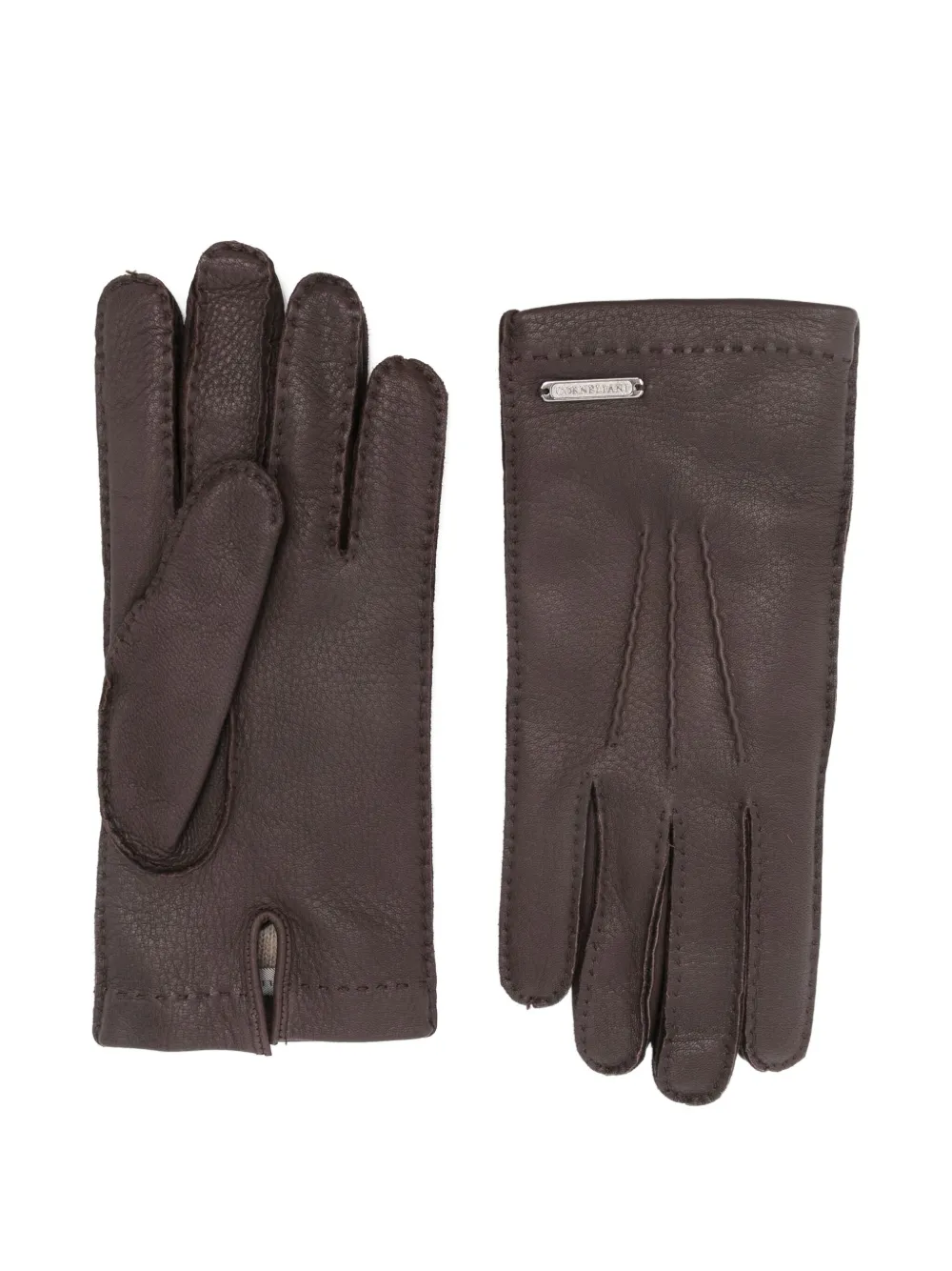 Corneliani leather gloves | Brown | Image 1